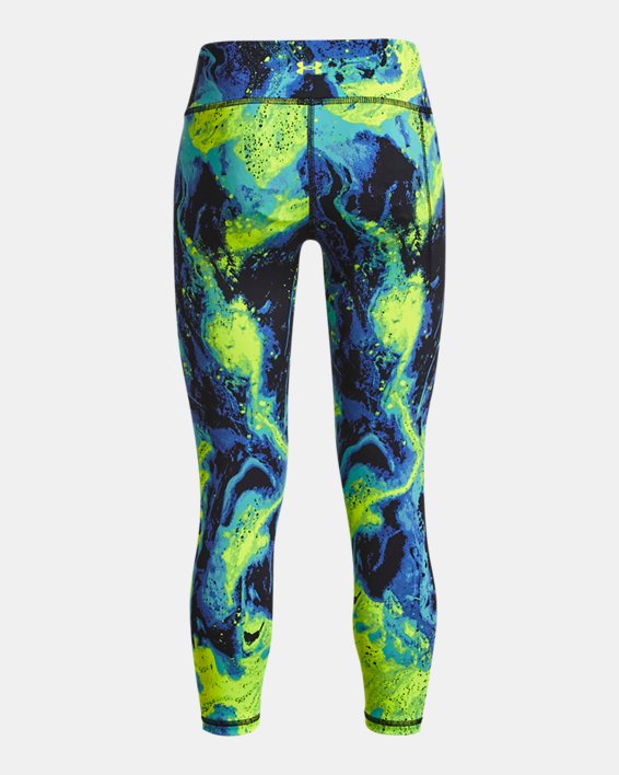Girls' Project Rock Lets Go Printed Ankle Leggings in Green image number 1